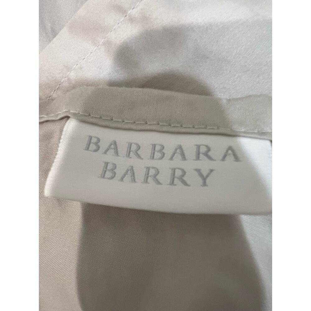 Barbara Barry Queen 1 Pc Flat Sheet 100% Cotton Gray Bed Bedding